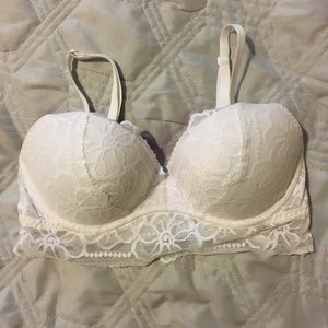 White lace PINK bralet